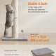 FEANDREA Kradsetr� til Katte, 89 cm h�jt kradsetr� til mellemstore og store katte, sisal kradsetr�, fjederpompon med indbygget klokke, duegr� UPCA041G01