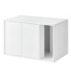SONGMICS HOME Superhurtig v�rkt�jsfri montering, kattebakke, kattehus, til store katte, tryk-for-at-�bne d�re, display sidebord, sofabord, minimalistisk moderne, snehvid PCL013W01