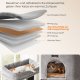 FEANDREA Kradsetr� til store katte, kraftigt kattet�rn med selvvarmende puder, 2 selvplejere, 9 kradsetr�er, stor siddepind, hule, kurve, 50 x 50 x 160 cm, duegr� og sort PCT003W01