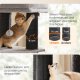 FEANDREA Kradsetr� til store katte, kraftigt kattet�rn med selvvarmende puder, 2 selvplejere, 9 kradsetr�er, stor siddepind, hule, kurve, 50 x 50 x 160 cm, duegr� og sort PCT003W01