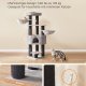 FEANDREA Kradsetr� til store katte, kraftigt kattet�rn med selvvarmende puder, 2 selvplejere, 9 kradsetr�er, stor siddepind, hule, kurve, 50 x 50 x 160 cm, duegr� og sort PCT003W01