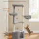 FEANDREA Kradsetr�st�rn, 48,5 x 48,5 x 140,7 cm, Kattehus med stor hule, store siddepinde, kradsetr�er, pomponer, kurv, duegr� PCT009G01