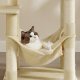 FEANDREA PCT161M01 Kradsetr� H�jde 143 cm Leget�rn til Katte med 4 Kradsetr�er, 2 Platforme, 1 Kennel, 1 H�ngek�je, 2 Pomponer, Plysstof, Flere Niveauer, Beige