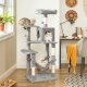 FEANDREA Kradsetr�, Kattehus med h�ngek�je, 143 cm, Lysegr� PCT161W01