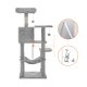 FEANDREA Kradsetr�, Kattehus med h�ngek�je, 143 cm, Lysegr� PCT161W01