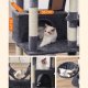 FEANDREA Stor Kradsetr� til Katte M Kradsetr� til Katte 168 cm H�jt Kradsetr� med 13 Kradsetr�er 1 Kradserampe 2 Platforme 2 Huler Kurv H�ngek�je Pomponer til Store Katte R�ggr�