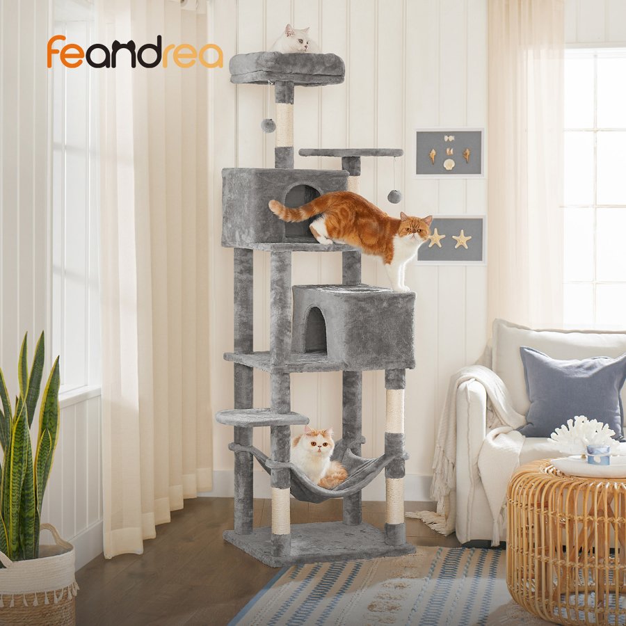 FEANDREA PCT162W01 Kradsetr� til Katte med Bl�dt Betr�k Gr� Bl�