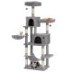 FEANDREA PCT196W01 Kattet�rn, Slankt Kattet�rn, Store Katte, Station�r, Pladsbesparende, Nem Klatring, Stor H�ngek�je, Eliminerer Mangel p� Motion, Flere Hoveder 199 cm H�jde