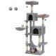 FEANDREA PCT196W01 Kattet�rn, Slankt Kattet�rn, Store Katte, Station�r, Pladsbesparende, Nem Klatring, Stor H�ngek�je, Eliminerer Mangel p� Motion, Flere Hoveder 199 cm H�jde