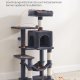 FEANDREA 112 cm kradsetr�, kradsetr� til katte med 4 kradsetr�er, 2 siddepinde, 1 hule, 1 h�ngek�je, 2 pomponer, flerlags plys, r�get gr� PCT261G01V1