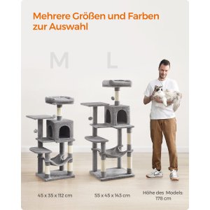 FEANDREA Kradsetr�, Kattehus med h�ngek�je, 112 cm, Lysegr� PCT261W01