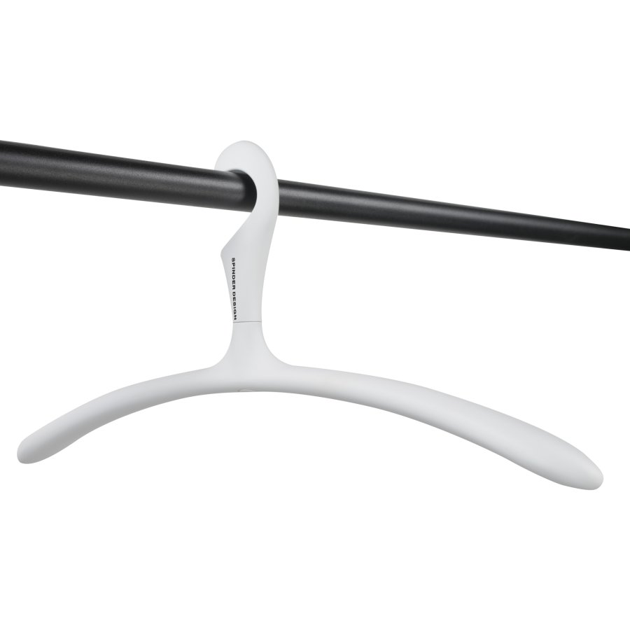 SPINDER DESIGN Arx henger, justerbar, anti-skli - hvit gummibelegg (5 stk.)