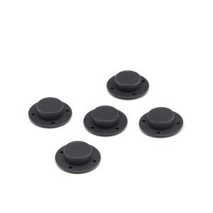 KAVE HOME Justerbare fdder til Litto reolerne - sort plastik med klbemiddel (st med 5)