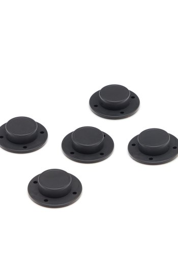 KAVE HOME Justerbare ftter til Litto-hyllene - svart plast med lim (sett med 5)