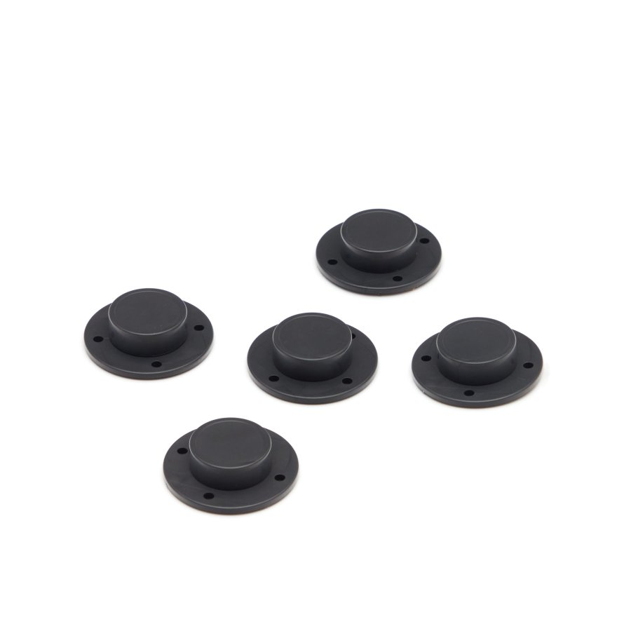 KAVE HOME Justerbare ftter til Litto-hyllene - svart plast med lim (sett med 5)