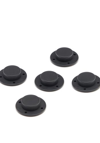 KAVE HOME Justerbare ftter til Litto-hyllene - svart plast med lim (sett med 5)