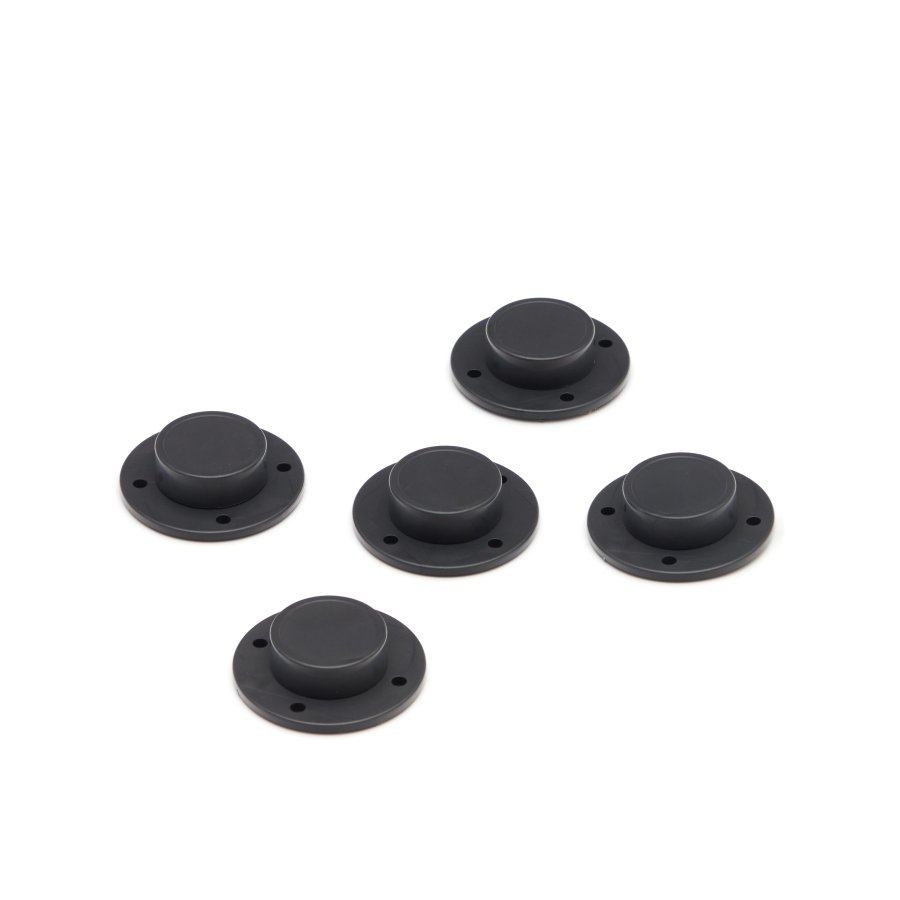 KAVE HOME Justerbare ftter til Litto-hyllene - svart plast med lim (sett med 5)