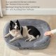 FEANDREA Hundeseng, Stor Ortop�disk Hundesofa, 91 x 68 x 18 cm, �ggeburskum, Vandt�t For, H�vede Kanter, Aftageligt og Maskinvaskbart Betr�k, Skridsikker, Lysegr� PGW282G01