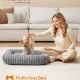 FEANDREA Hundeseng, Mellem Hundesofa, Bl�d Polstring, Vaskbar, 71 x 55 x 18 cm, Duegr� PGW311GD01