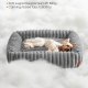 FEANDREA Hundeseng, Mellem Hundesofa, Bl�d Polstring, Vaskbar, 71 x 55 x 18 cm, Duegr� PGW311GD01
