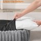 FEANDREA Hundeseng, Mellem Hundesofa, Bl�d Polstring, Vaskbar, 71 x 55 x 18 cm, Duegr� PGW311GD01