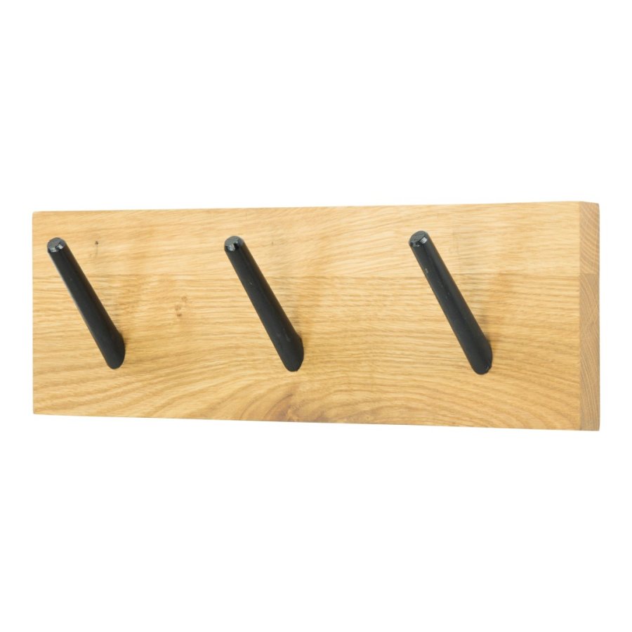 SPINDER DESIGN Pic 3 klesstativ, m. 3 kroker - naturlig og svart eik (B:30)