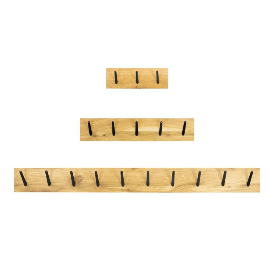 SPINDER DESIGN Pic 3 klesstativ, m. 3 kroker - naturlig og svart eik (B:30)