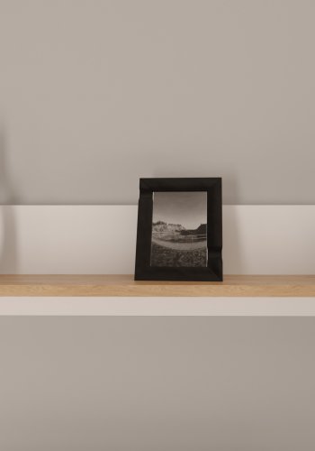 KOCOT Denver Wandregal, rechteckig - weiße und natürliche Hickory-Spanplatte