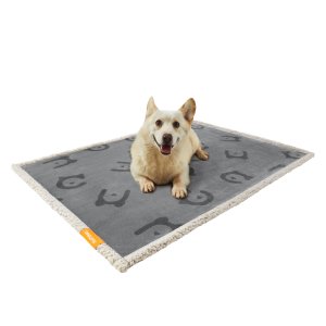 FEANDREA Vandt�t Hundet�ppe, Sherpa Fleece K�ledyrst�ppe til Miniaturehunde og Sm� Hunde, Katte, 102 x 74 cm, Vendbart Sofabetr�k, Maskinvaskbar, Gr� UPPB040G01