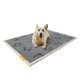 FEANDREA Vandt�t Hundet�ppe, Sherpa Fleece K�ledyrst�ppe til Miniaturehunde og Sm� Hunde, Katte, 102 x 74 cm, Vendbart Sofabetr�k, Maskinvaskbar, Gr� UPPB040G01