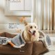 FEANDREA Vandt�t Hundet�ppe, Sherpa Fleece K�ledyrst�ppe til Miniaturehunde og Sm� Hunde, Katte, 102 x 74 cm, Vendbart Sofabetr�k, Maskinvaskbar, Gr� UPPB040G01
