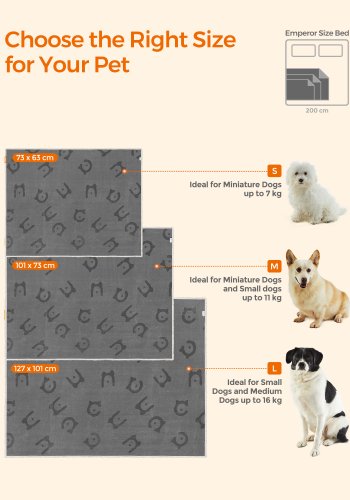 FEANDREA Vandt�t Hundet�ppe, Sherpa Fleece K�ledyrst�ppe til Miniaturehunde og Sm� Hunde, Katte, 102 x 74 cm, Vendbart Sofabetr�k, Maskinvaskbar, Gr� UPPB040G01