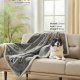 FEANDREA Vandt�t Hundet�ppe, Sherpa Fleece K�ledyrst�ppe til Sm� og Mellemstore Hunde, Katte, 127 x 101 cm, L, Maskinvaskbar, Vendbar Hundesofabetr�k, Gr� PPB050G01