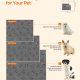 FEANDREA Vandt�t Hundet�ppe, Sherpa Fleece K�ledyrst�ppe til Sm� og Mellemstore Hunde, Katte, 127 x 101 cm, L, Maskinvaskbar, Vendbar Hundesofabetr�k, Gr� PPB050G01