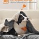 FEANDREA Vandt�t Hundet�ppe, Sherpa Fleece K�ledyrst�ppe til Mellemstore og Store Hunde, Katte, 152 x 127 cm, XL, Maskinvaskbar, Vendbar Hundesofabetr�k, Gr� PPB060G01