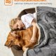 FEANDREA Vandt�t Hundet�ppe, Sherpa Fleece K�ledyrst�ppe til Store og Ekstra Store Hunde, Katte, 203 x 152 cm, XXL, Maskinvaskbar, Vendbar Hundesofabetr�k, Gr� PPB080G01