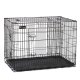 FEANDREA Hundebur, Hundebur med 2 d�re, 122 x 74,5 x 80,5 cm, Sort PPD48BK