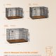 FEANDREA Hundebur, Hundebur med 2 d�re, 122 x 74,5 x 80,5 cm, Sort PPD48BK