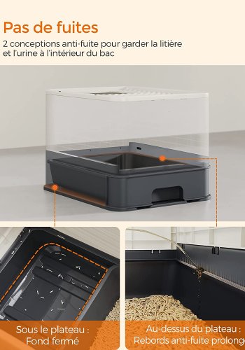 FEANDREA lukket sppelkasse, m. avtakbart brett, se, brste, anti-lekkasje - beige og svart plastik