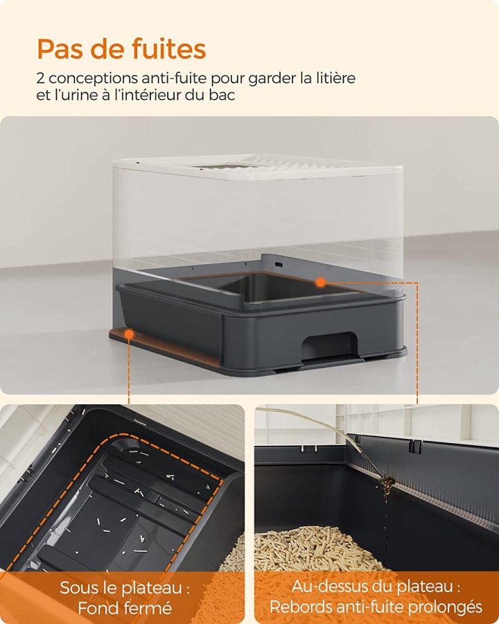 FEANDREA lukket sppelkasse, m. avtakbart brett, se, brste, anti-lekkasje - beige og svart plastik