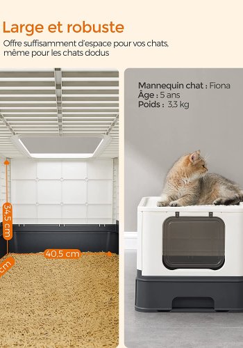 FEANDREA lukket sppelkasse, m. avtakbart brett, se, brste, anti-lekkasje - beige og svart plastik