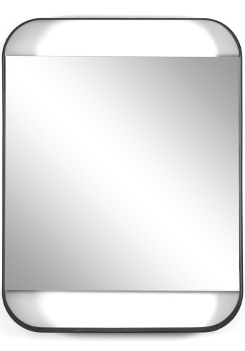 SPINDER DESIGN Rex S vgspejl, rektangulr - spejlglas og sort stl (60x46)