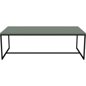 TENZO Lipp sofabord, rektangulr - misty grn spnplade og sort metal (120x60)