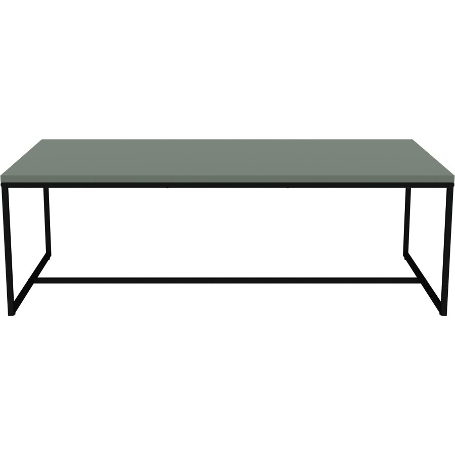TENZO Lipp sofabord, rektangulrt - tkegrnn sponplate og svart metall (120x60)