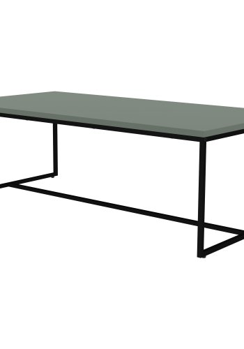 TENZO Lipp sofabord, rektangulrt - tkegrnn sponplate og svart metall (120x60)