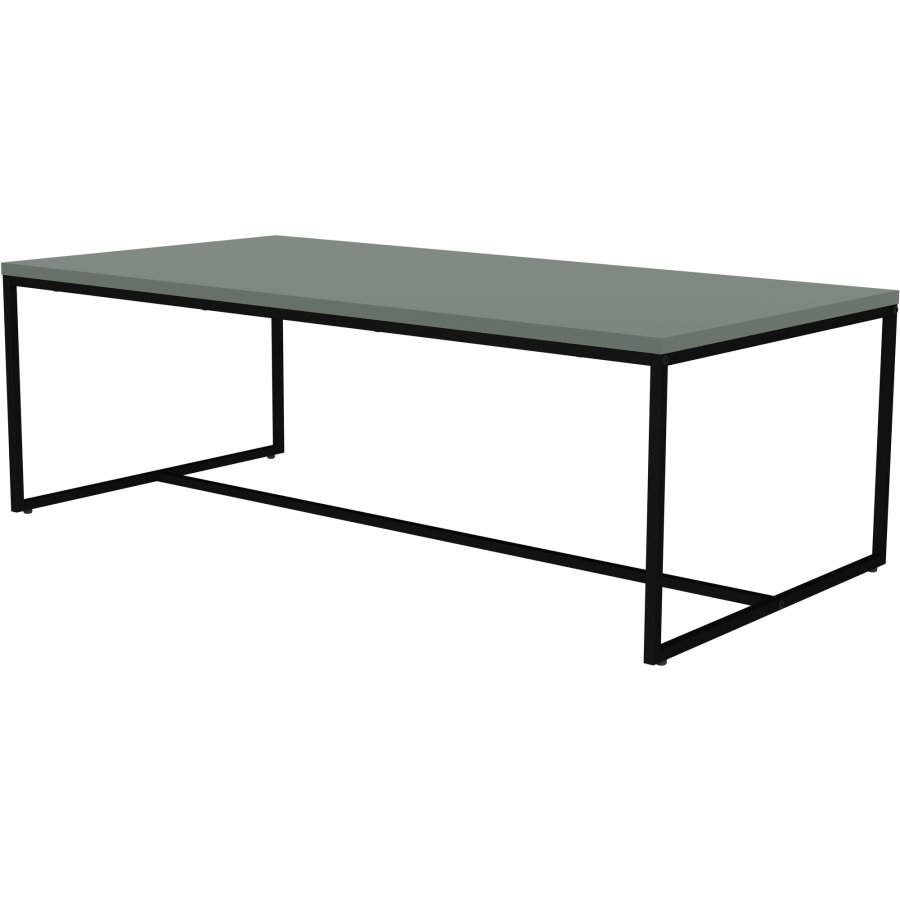 TENZO Lipp sofabord, rektangulrt - tkegrnn sponplate og svart metall (120x60)