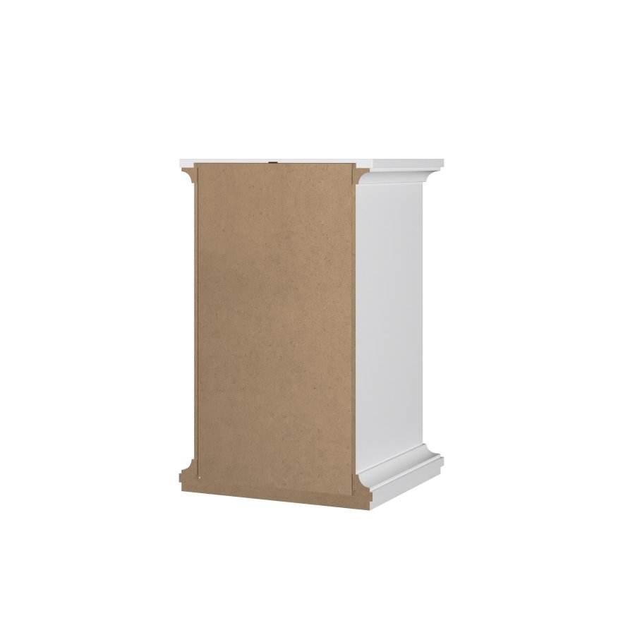 TVILUM Paris Nachttisch, m. 1 Tür und 1 Schublade - weiße Folie/Spanplatte (43,6x40)