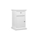 TVILUM Paris Nachttisch, m. 1 Tür und 1 Schublade - weiße Folie/Spanplatte (43,6x40)