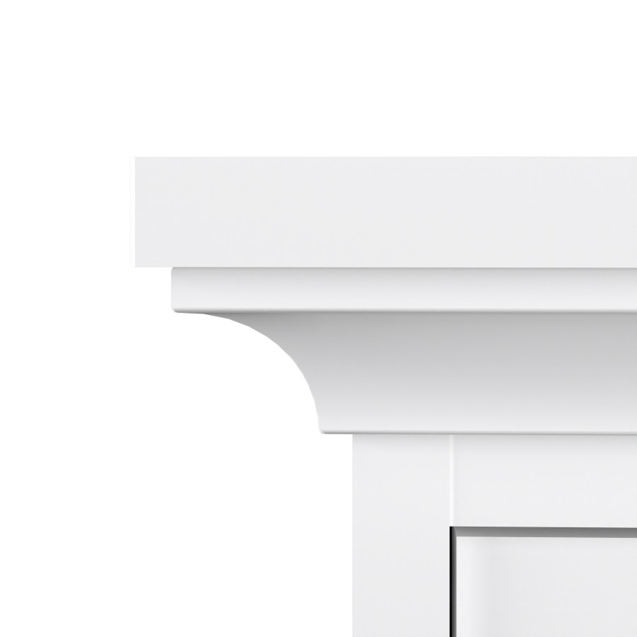 TVILUM Paris Nachttisch, m. 1 Tür und 1 Schublade - weiße Folie/Spanplatte (43,6x40)