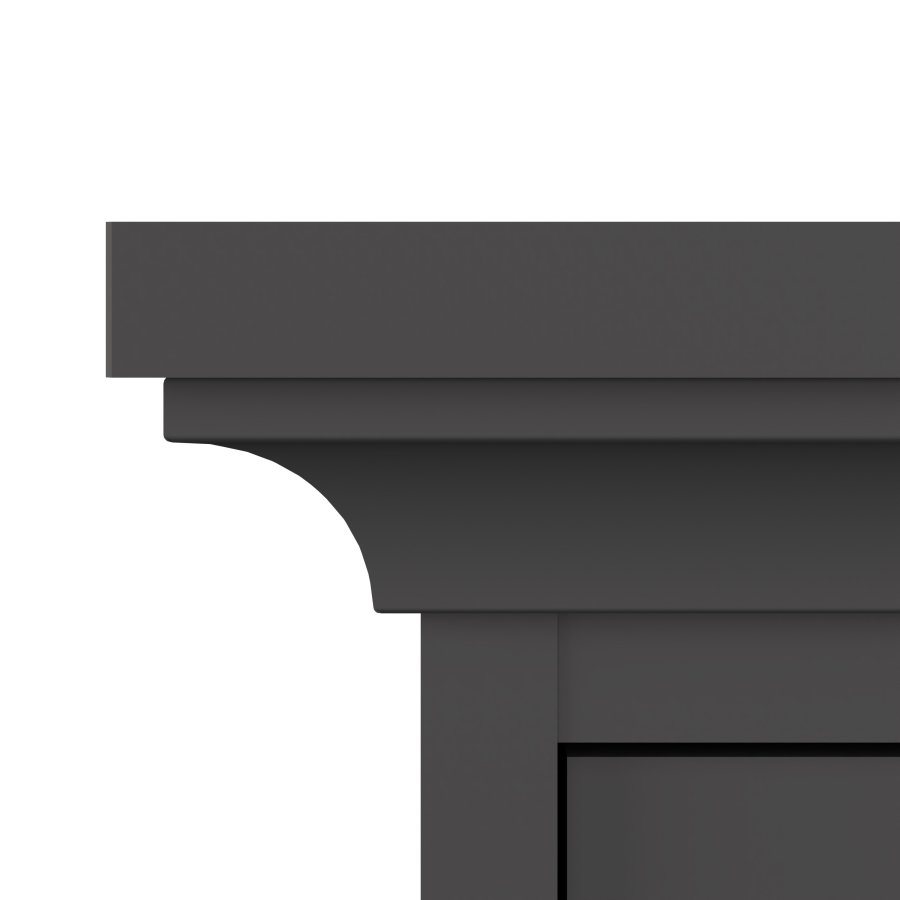 TVILUM Paris Nachttisch, m. 1 Tür, 1 Schublade, 1 Regal - mattgraue Folie/Spanplatte (43,6x40)